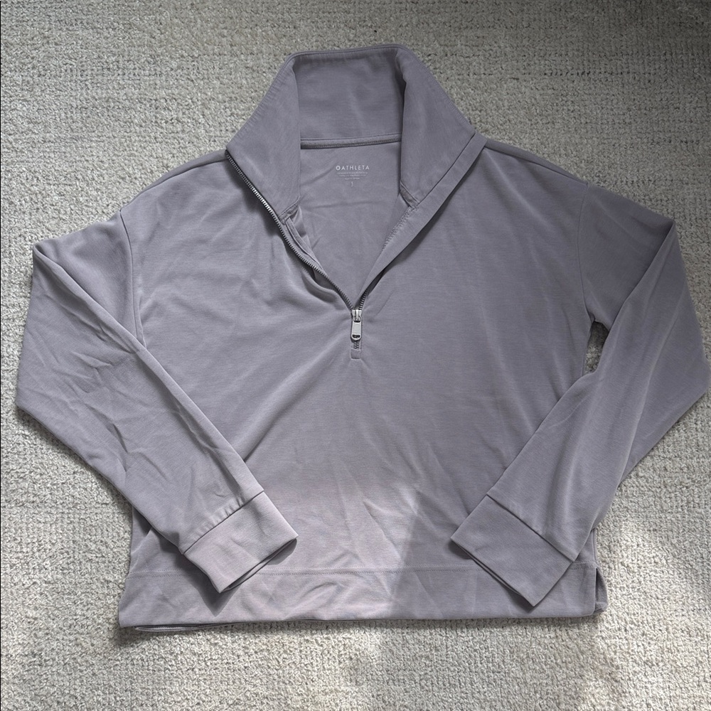 Athleta Lavender Quarter-Zip Sweatshirt